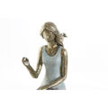 Figura Decorativa Dkd Home Decor Mulher Azul Dourado Resina Moderno (13 X 8,5 X 17,5 cm)