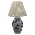 Lâmpada de Mesa Dkd Home Decor Azul Branco Porcelana Elefante (40 X 40 X 60 cm)
