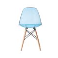Cadeira de Sala de Jantar Dkd Home Decor Natural Azul Pvc Bétula (50 X 46 X 83,5 cm)