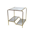 Mesa de Apoio Dkd Home Decor Espelho Dourado Metal (50 X 50 X 55 cm)