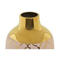 Vaso Dkd Home Decor Porcelana Cor de Rosa Dourado Oriental (15 X 15 X 41,5 cm)