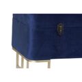 Banqueta Dkd Home Decor Azul Dourado (2 Pcs) (90 X 40 X 47 cm)