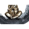 Figura Decorativa Dkd Home Decor Preto Dourado Resina Monge (20,8 X 6,5 X 18,5 cm) (2 Unidades)