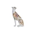 Figura Decorativa Dkd Home Decor Laranja Branco Leopardo Resina (15 X 8 X 25 cm)