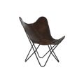 Cadeira Dkd Home Decor Castanho Metal Couro (78 X 76 X 96 cm)