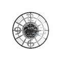 Relógio de Parede Dkd Home Decor Prateado Preto Ferro (80 X 7 X 80 cm)