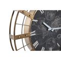 Relógio de Parede Dkd Home Decor Cristal Prateado Preto Dourado Ferro (60 X 6,5 X 78 cm)