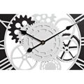 Relógio de Parede Dkd Home Decor Madeira Preto Branco Ferro Engrenagens (60 X 4 X 60 cm)