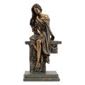 Figura Decorativa Dkd Home Decor Mulher Cobre Resina (17 X 11 X 32,50 cm)