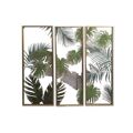 Tela Dkd Home Decor 3 Peças Tropical Folha de Planta (122 X 3 X 122 cm)