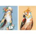 Tela Dkd Home Decor Vogel Papagaio Moderno (50 X 2,7 X 70 cm) (2 Unidades)