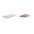 Toalha e Guardanapos Dkd Home Decor Cor de Rosa Branco (150 X 250 X 0,5 cm) (2 Unidades)