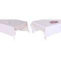 Toalha e Guardanapos Dkd Home Decor Cor de Rosa Branco (150 X 250 X 0,5 cm) (2 Unidades)
