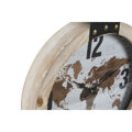 Relógio de Parede Dkd Home Decor 40 X 4 X 54 cm Cristal Ferro Madeira Mdf Mapa do Mundo (2 Unidades)
