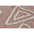 Tapete Dkd Home Decor Cor de Rosa Terracota Branco Franjas Urbana (160 X 230 X 1 cm)