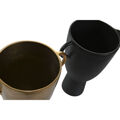 Vaso Dkd Home Decor 23 X 16 X 29 cm Preto Dourado Alumínio Moderno (2 Unidades)