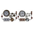 Relógio de Parede Dkd Home Decor 52,5 X 9 X 39,5 cm Cristal Ferro Vintage (2 Unidades)