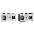 Relógio-despertador Dkd Home Decor 17 X 5 X 9 cm Preto Branco Pvc (2 Unidades)