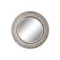 Espelho de Parede Home Esprit Branco Castanho Madeira de Mangueira Decapé Lapidado 90 X 4 X 90 cm