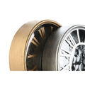 Relógio de Parede Home Esprit Preto Dourado Prateado Metal Cristal 25 X 6,3 X 25 cm (2 Unidades)