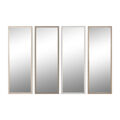 Espelho de Parede Home Esprit Branco Castanho Bege Cinzento Cristal Poliestireno 33 X 3 X 95,5 cm (4 Unidades)