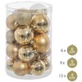 Bolas de Natal Multicolor Dourado Plástico Purpurina 12,5 X 12,5 X 27 cm (27 Unidades)