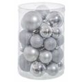 Bolas de Natal Prateado Plástico Purpurina 12,5 X 12,5 X 27 cm (27 Unidades)