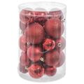 Bolas de Natal Vermelho Plástico Purpurina 12,5 X 12,5 X 27 cm (27 Unidades)