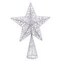 Estrela de Natal Prateado Metal 20 X 6 X 28 cm