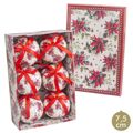 Bolas de Natal Multicolor Papel Polyfoam Flor 7,5 X 7,5 X 7,5 cm (6 Unidades)