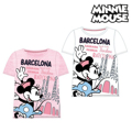 Camisola de Manga Curta Infantil Barcelona Minnie Mouse Branco 4 Anos
