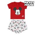 Pijama de Verão Mickey Mouse Vermelho 12 Meses