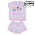 Pijama Infantil Minnie Mouse Cor de Rosa 18 Meses