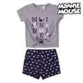 Conjunto de Vestuário Minnie Mouse Cinzento 3 Mês
