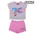 Pijama Infantil Sonic Cinzento 6 Anos