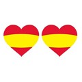 Etiquetas Bandeira Espanha (2 Uds) Coração