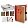 Caderno de Argolas com Caneta Bambu Reciclado