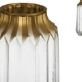 Vaso Dourado Transparente Vidro (13 X 23,5 X 13 cm)