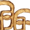 Figura Decorativa 27 X 32,5 X 10,5 cm Face Dourado Poliresina