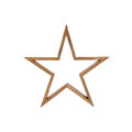 Estrela de Natal Silhueta Madeira Castanho (50 X 12 X 50 cm)