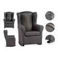 Poltrona Reclinável Sedia Cadeira de Baloiço Poliéster (70 X 97 X 75 cm) Cinzento Claro