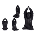 Figura Decorativa Gorila Preto Resina (18 X 36,5 X 19,5 cm)