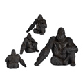 Figura Decorativa Gorila Preto Resina (34 X 50 X 63 cm)