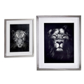 Pintura Lion - Tiger Vidro Cristal Mdf (3 X 53 X 43 cm)