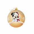 Bola de Natal Mickey Mouse Happy Smiles Dourado 10 Unidades Plástico (ø 6 cm)