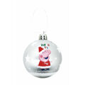 Bola de Natal Peppa Pig Cosy Corner Prateado 6 Unidades Plástico (ø 8 cm)