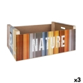 Caixa de Armazenagem Confortime Nature Madeira Multicolor 58 X 39 X 21 cm (3 Unidades)