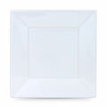 Conjunto de Pratos Reutilizáveis Algon Quadrado Branco Plástico 23 X 23 X 2 cm (48 Unidades)