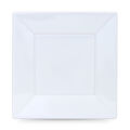 Conjunto de Pratos Reutilizáveis Algon Quadrado Branco Plástico 23 cm 12 Unidades