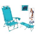 Cadeira de Praia Alumínio Azul (74 X 61 X 31 cm)